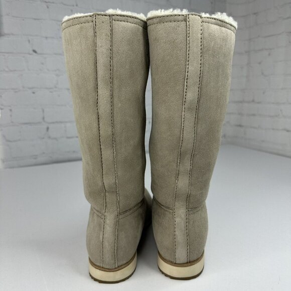 Prada Women's Calzature Donna Montone Fango Suede Sherpa Boots EU 37.5 / US 7 - Picture 8 of 17